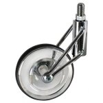 2gt roues et roulettes - roulette design pivotante  78 mm transparente non marquant  tige filete m8x15 ...
