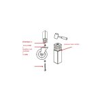 2gt roues et roulettes - embout � insert taraud� pour tube carr� 40x40 - m10 4 mm
