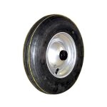 2gt roues et roulettes - roue gonflable diam�tre 400 x 100 al�sage 25 mm corps t�le roulement � billes ...