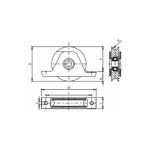 2gt roues et roulettes - roue à gorge ronde ø 100 mm pour rail ø 20 mm , monture à encastrer 2gt roues et roulettes - roue à gorge ronde ø 100 mm pour rail ø 20 mm , monture à encastrer