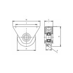 2gt roues et roulettes - roue à gorge ronde ø 100 mm pour rail ø 20 mm , monture extérieur 2gt roues et roulettes - roue à gorge ronde ø 100 mm pour rail ø 20 mm , monture extérieur
