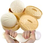 2pack dumpling squishy fidget toy, dumpling stress ball, pain farci cuit � la vapeur, squishies soulagement ...