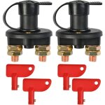 2pcs 12v / 24v isolateur de batterie �lectrique de voiture, d�connecter l'interrupteur � cl� amovible ...