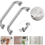 2pcs 20 cm barre d?appui douche poign�e de baignoire en acier inoxydablebarres porte - serviettes poign�e ...