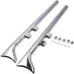 2pcs 36' chrome fishtail slip d'�chappement for harley road king electraglide
