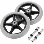 2pcs de 6 pouces roue en caoutchouc de remplacement pour fauteuil roulant roues avant rollator walker ...