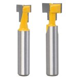 2pcs 8mm queue t - slot routeur bit set coupe de bois t - slot fraises � rainurer en t � bois pour 9. ...