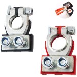 2pcs bornes de batterie de voiture cosse batterie voiture connecteur pince batterie cosse, positif n�gatif ...