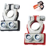 2pcs bornes de batterie de voiture cosse batterie voiture connecteur pince batterie cosse, positif n�gatif ...