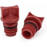 2pcs bouchon d'huile compresseur d'air coque en plastique 18 mm filetage m�le dia rouge