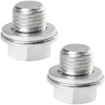 2pcs bouchon de vidange d'huile universel pour voiture, bouchons de vidange d'huile avec bague d'�tanch�it�, ...