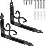 2pcs equerre etagere murale equerre charge lourde equerre metal noir vintage 150 115 3mm equerre fixation ...