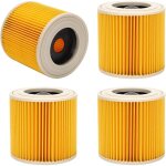 2pcs filtres, filtre aspirateur cendre, 120mm�115mm - aspirateur eau et poussi�re, filtre � cartouche ...
