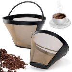 2pcs filtre caf� permanent filtre, 100 mailles filtre � caf� r�utilisable pour machine � caf� cuisine ...