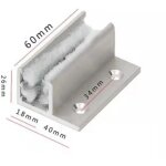 2pcs guide porte coulissante en verre guide de sol rouleau de sol guide de guidage rouleau syst�me de ...