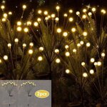 2pcs lampes solaires imperm�ables firefly, lampes ext�rieures solaires led avec 10 boules ip65 imperm�able ...