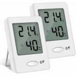 2pcs lcd thermomtre hygromtre interieur numrique temprature humidit de haute prcision portable ...