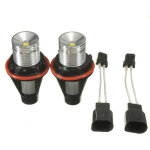 2pcs led angel eyes halo bague 10w ampoule blanc pour bmw e39 e53 e60 e63 e64 e65