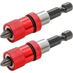 2pcs magn�tique porte - embout avec but�e de profondeur de vis r�glable 1 / 4' hex tige cloison s�che ...