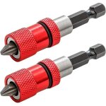 2pcs magn�tique porte - embout avec but�e de profondeur de vis r�glable 1 / 4' hex tige cloison s�che ...