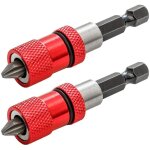 2pcs magn�tique porte - embout avec but�e de profondeur de vis r�glable 1 / 4  hex tige cloison s�che ...