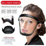 2pcs masque facial transparent bouclier int�gral lunettes de s�curit� masque de protection des yeux coupe ...