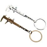 2pcs mini petit pied � coulisse pratique porte - cl�s pendentif outil de mesure porte - cl�s en alliage ...