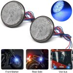 2pcs moto led rflecteur, universal feux de remorque led 12v feu arriere pour remorque feu de gabarit ...