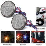2pcs moto led rflecteur, universal feux de remorque led 12v feu arriere pour remorque feu de gabarit ...