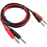 2pcs p1041 4mm fiche banane � fiche banane multim�tre cable de test �lectronique rallonge de test - rouge ...
