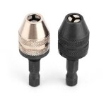 2pcs perceuse sans cl� mandrin tournevis adaptateur de tournevis � percussion