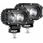 2pcs phare de travail led 4 pouces 80w 9600lm projecteur phares longue portee led moto 4x4 antibrouillard ...