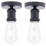 Wottes - 2pcs plafonnier en fer forg� industriel style r�tro e27 lampe de plafond �clairage cuisine salonnoir ...