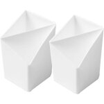 2pcs porte - crayon de rangement pour pinceau de maquillage, bo�te de rangement pour brosse de coiffeuse, ...