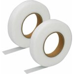 2pcs ruban thermocollant blanc ourlet 2cm x 64m, bande thermocollante rapide double face pour tissu rideaux ...