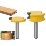 2pcs / set fraise defonceuse outil de travail du bois 8mm, peu de routeur de fraise en bois en forme ...