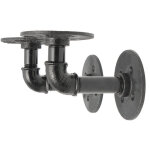 2pcs supports d'�tag�re de tuyaux en acier industriel
