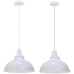2pcs suspension luminaire rétro vintage douille e27 lustre d'intérieur abat - jour en métal pour bar, ... 2pcs suspension luminaire rétro vintage douille e27 lustre d'intérieur abat - jour en métal pour bar, ...