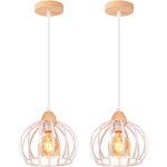 2pcs suspension luminaire vintage int�rieur lustre moderne plafonnier rond en m�tal fer pour ferme couloir ...