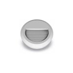 2w applique murale led pour escaliers 60lm 55� ip65 - corps gris rond vt - 1142 g ? sku 1319 blanc chaud ...