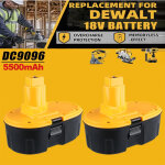 2x 18v 5. 5ah ni - mh batterie pour dewalt de9039 de9095 de9096 de9098 de9503 dv9095 dv9096 dw9098 dc9096 ...