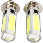 2x 6000k blanc h6m cob led moto / atv phare antibrouillard ampoule px15d p15d251