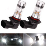 2x 9005 hb3 6000k 100w 2323 projecteur led ampoules de lampe conduite antibrouillard blanc