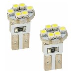 Cyclingcolors - 2x ampoule led blanc 12v 5w t10 w2, 1x9, 5d 6x smd 2835 voiture remorque moto camion