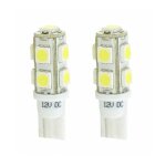 Cyclingcolors - 2x ampoule led blanc 12v t10 w2, 1x9, 5d 2, 16w 9x smd 5050 voiture remorque moto camion ...