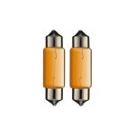 2x ampoule navette orange 24v 5w 10x36mm sv8. 5 universelle camion fourgon camping car voiture moto tracteur ...