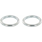 2x anneau rond soud� en acier zingu� a souder cha�ne c�ble argent bricolage b�che piquet jardin, 12x60mm ...