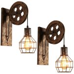 2x applique murale industrielle poulie vintage lampe de mur luminaire intérieur pour chambre salon restaurant, ... 2x applique murale industrielle poulie vintage lampe de mur luminaire intérieur pour chambre salon restaurant, ...