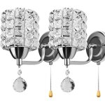 2x - applique murale d'intérieur moderne lampe murale en cristal applique murale cylindrique créative ... 2x - applique murale d'intérieur moderne lampe murale en cristal applique murale cylindrique créative ...