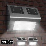 Monzana 2x applique solaire led applique murale extrieur clairage terrasse jardin avec capteur crpusculair ...